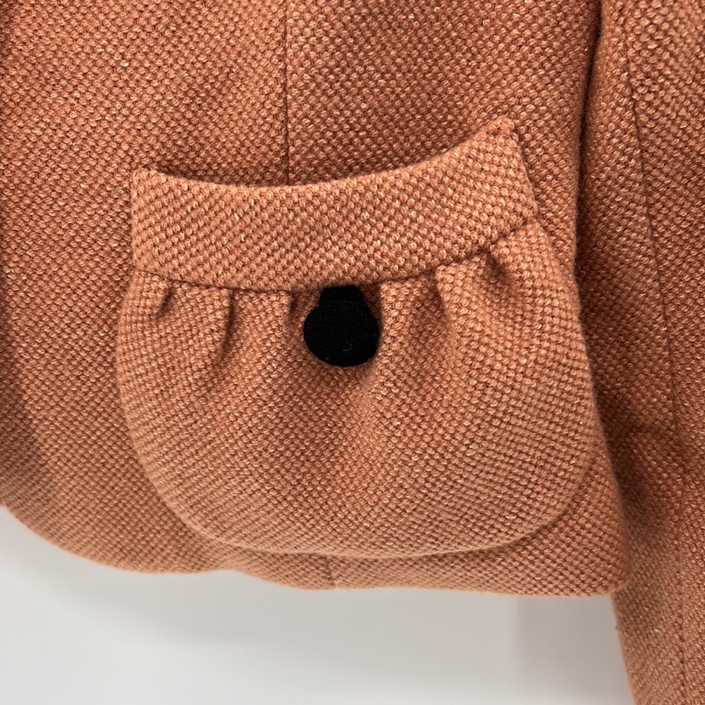 Kay Unger Wool/Silk Blazer - Orange Rust - 4 - image 7